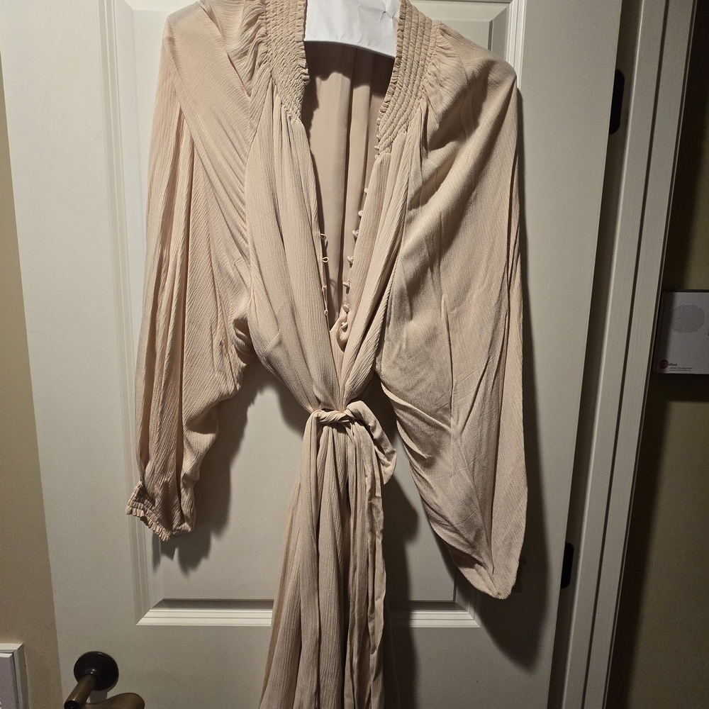 Eloquii Blush Smocked Dress